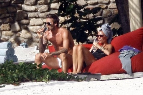 Дэвид и Виктория Бэкхем на Сейшелах