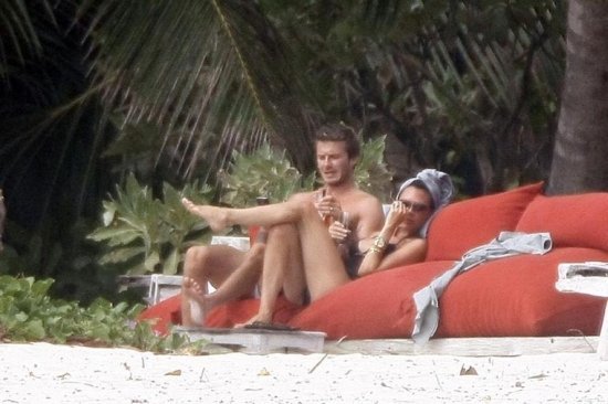 Дэвид и Виктория Бэкхем на Сейшелах