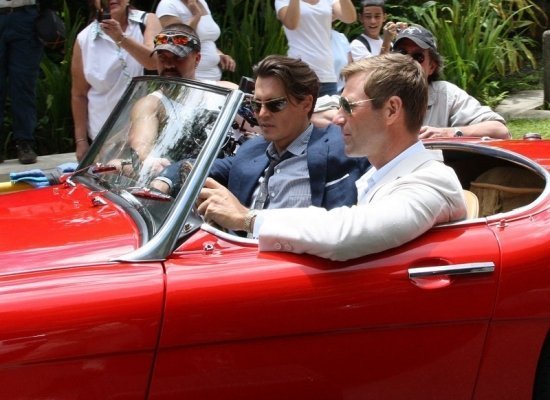 Джонни Депп на съемках фильма