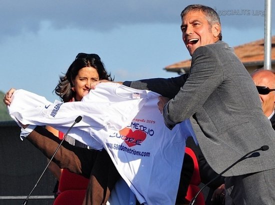 Джордж Клуни в Италии