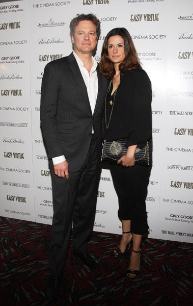 Колин Ферт с женой