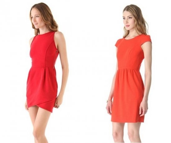 красное платье