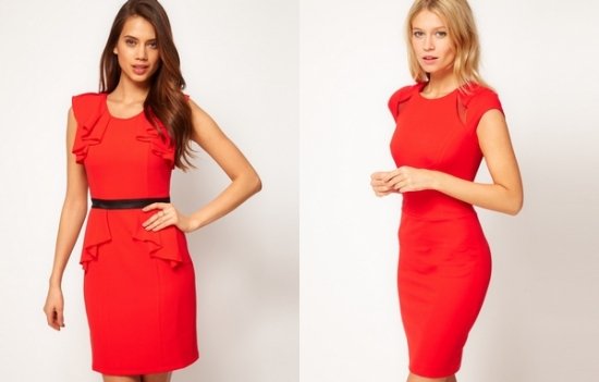 красное платье