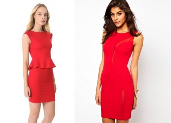 красное платье