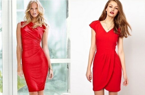 красное платье