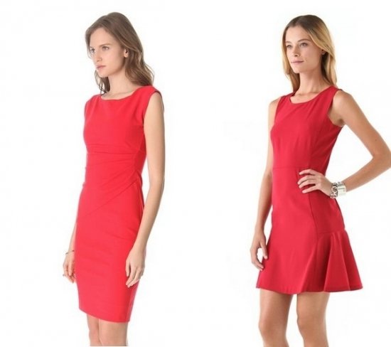 красное платье