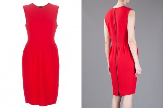 красное платье