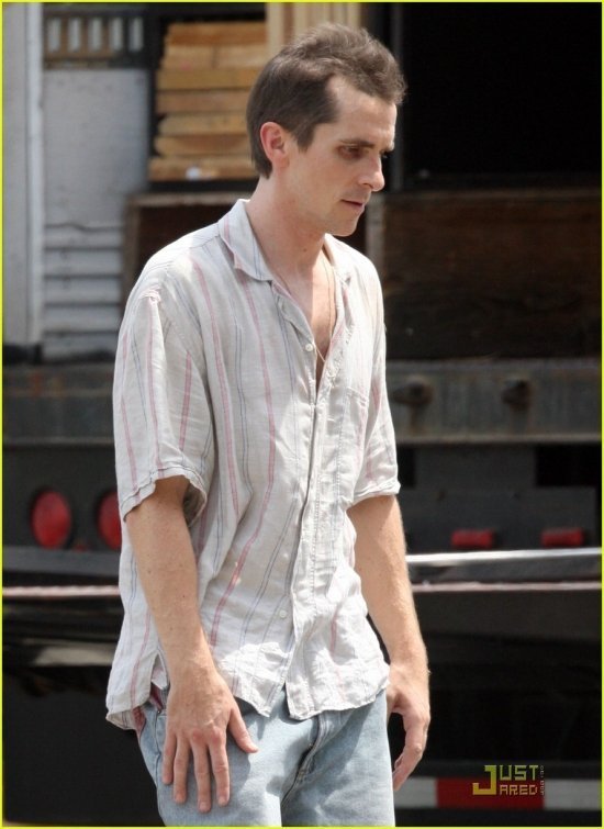 Кристиан Бейл на съемках 