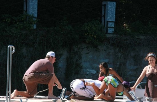 Мэтт Дэймон в гостях у Джорджа Клуни