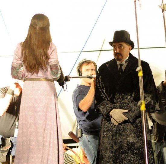 Моника Белуччи на съемках 