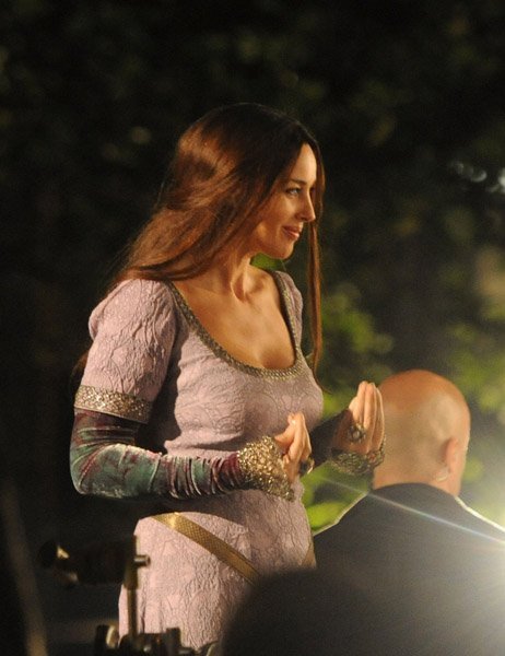 Моника Белуччи на съемках 