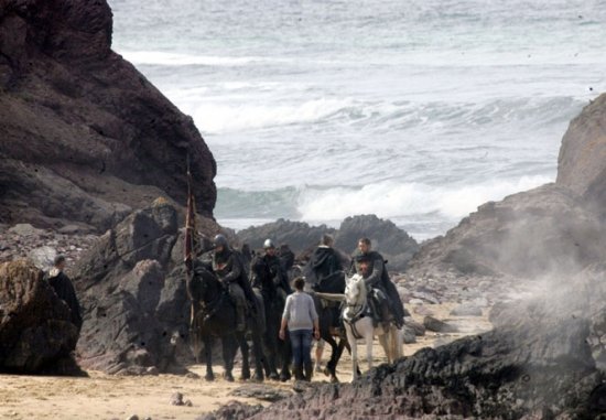 Рассел Кроу на съемках 