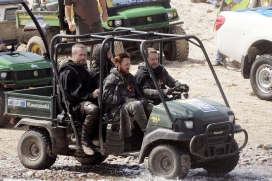 Рассел Кроу на съемках 