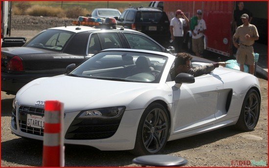 Роберт Дауни-мл. на съемках 