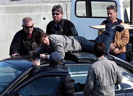 Том Круз на съемках