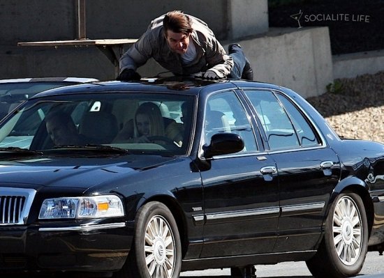 Том Круз на съемках