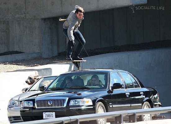 Том Круз на съемках