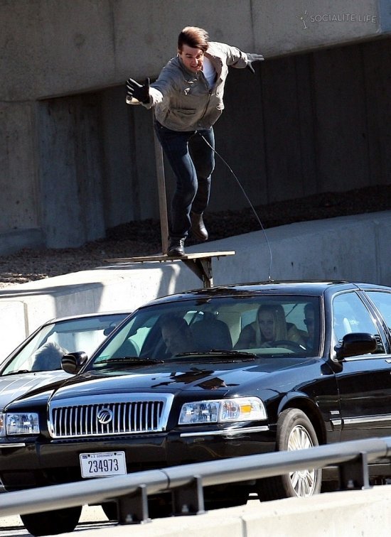 Том Круз на съемках