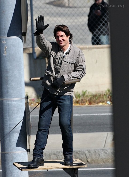 Том Круз на съемках