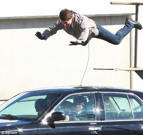 Том Круз на съемках