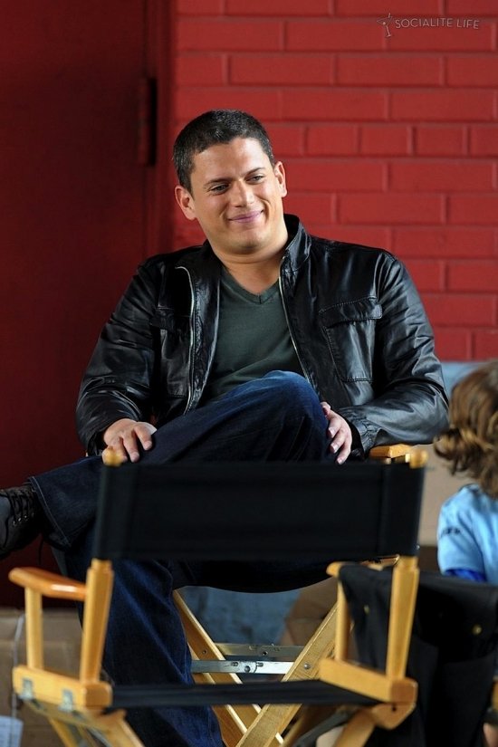 Вентворф Миллер на съемках сериала