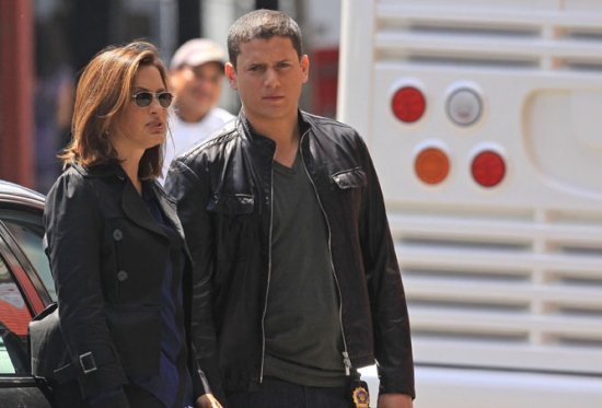 Вентворф Миллер на съемках сериала