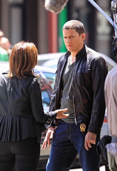 Вентворф Миллер на съемках сериала