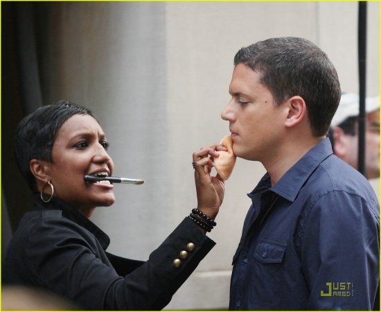 Вентворф Миллер на съемках сериала