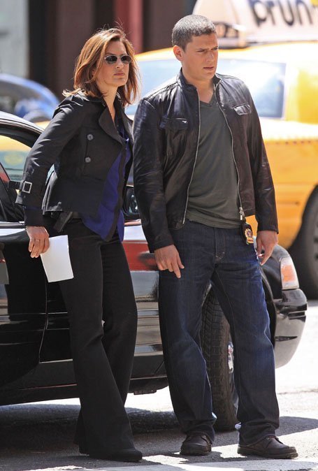 Вентворф Миллер на съемках сериала