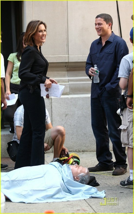 Вентворф Миллер на съемках сериала