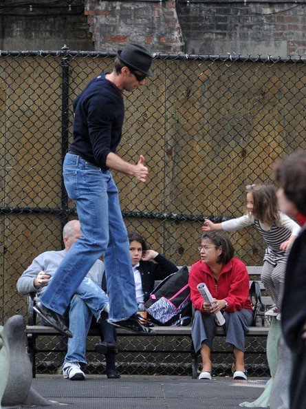 Хью Джекман с детьми