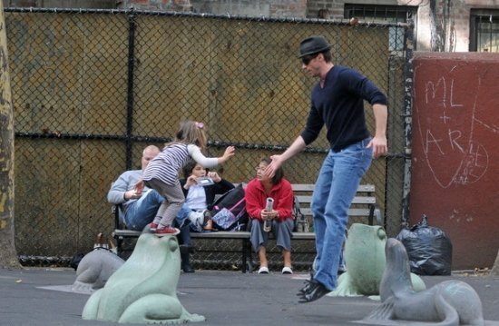 Хью Джекман с детьми