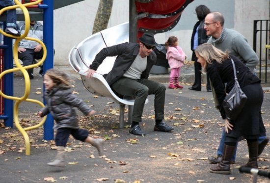 Хью Джекман с детьми