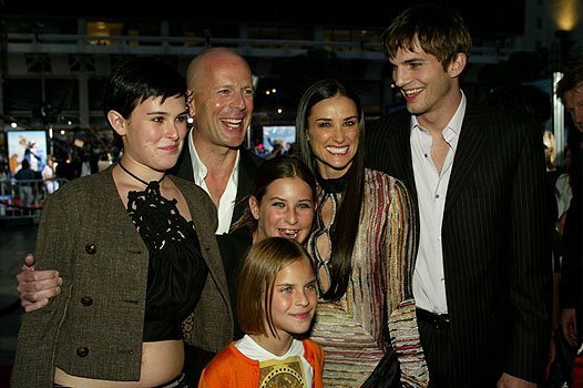 Bruce Willis, Demi Moore and Ashton Kutcher
