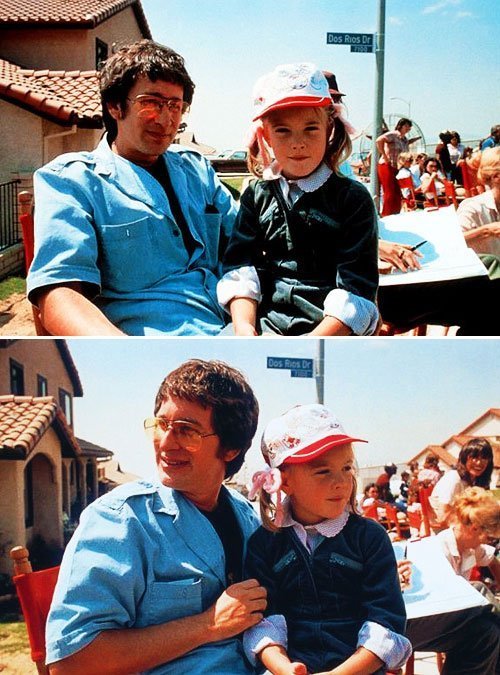 Steven-Spielberg-and-Drew-Barrymore-on-the-set-of-E.T.-in-1982-1