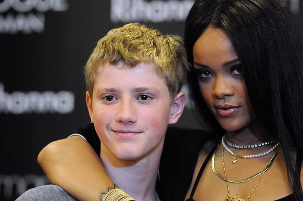 Rihanna promotes her men's fragrance at Macy's