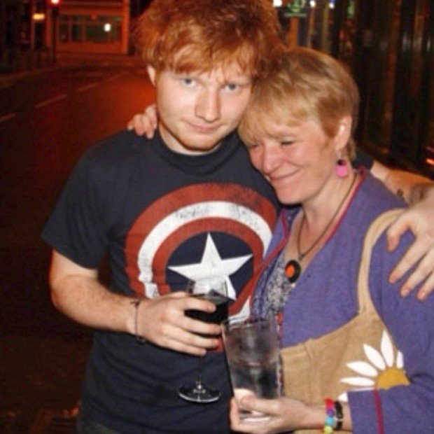 Эд Ширан с матерью Имоджен