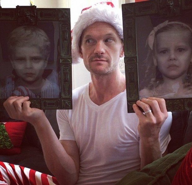 Нейл Патрик Харрис с портретами детей