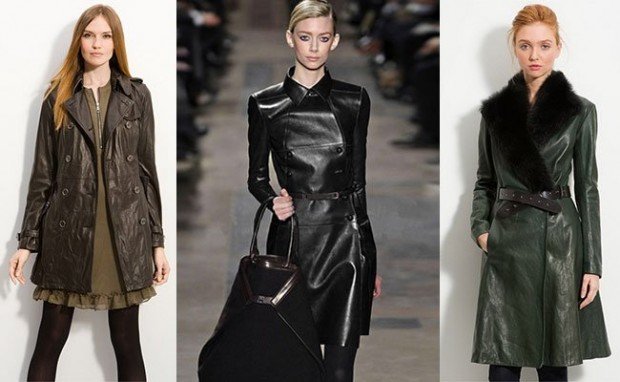 Кожаное пальто