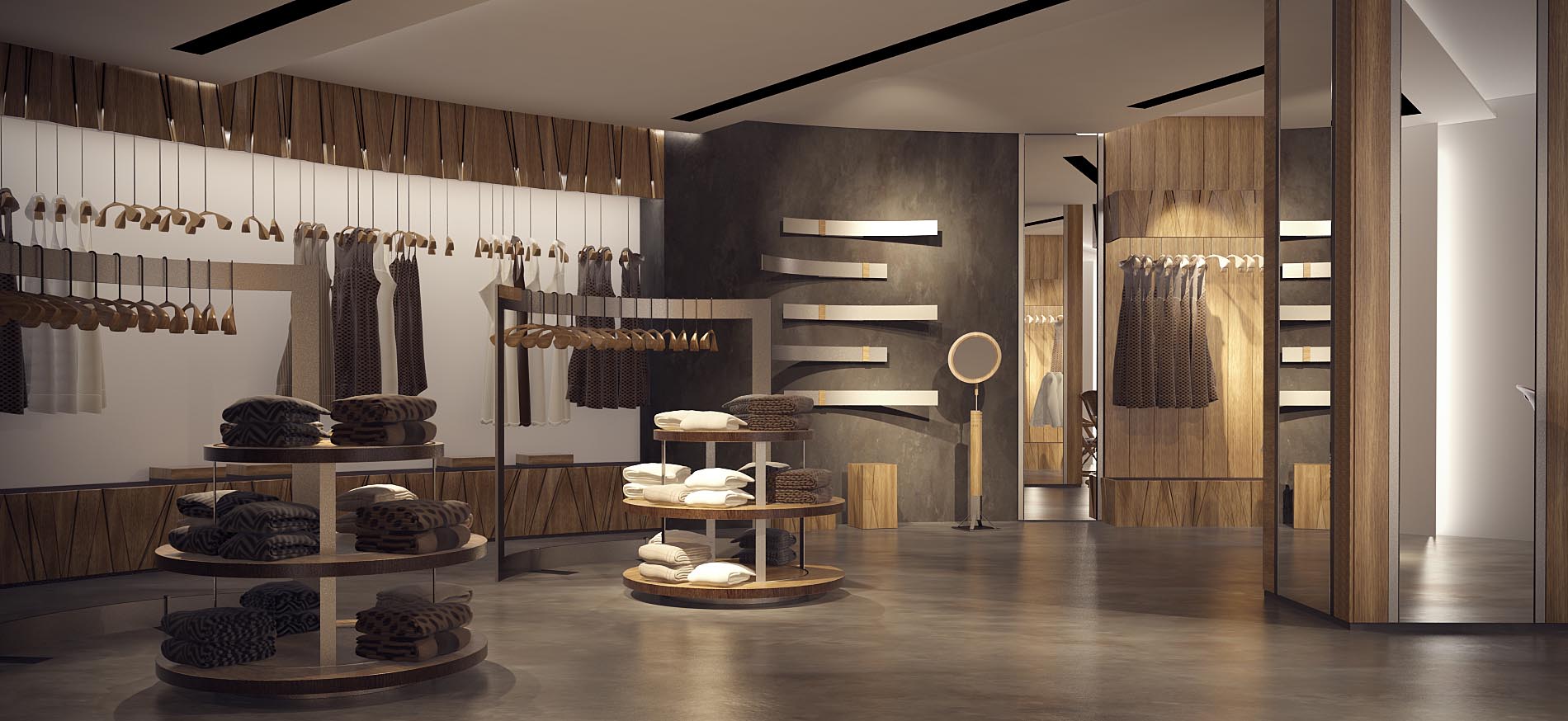 дизайн интерьера магазина одежды