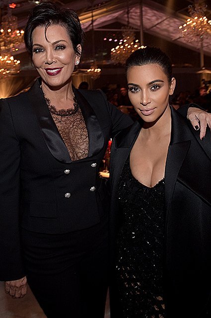 BEVERLY HILLS, CA - DECEMBER 11:  (EXCLUSIVE COVERAGE) TV personalities Kim Kardashian (R) and Kris Jenner attend The Inaugural Diamond Ball presented by Rihanna and The Clara Lionel Foundation at The Vineyard on December 11, 2014 in Beverly Hills, California.  (Photo by Jason Kempin/Getty Images for The Clara Lionel Foundation) 