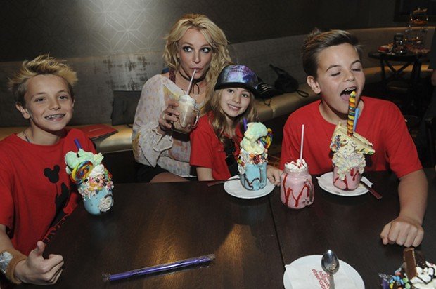 Britney Spears Enjoys A Family Outing At Planet Hollywood Disney Springs