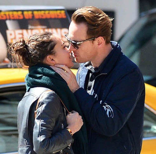 135129, EXCLUSIVE: Michael Fassbender out with girlfriend Alicia Vikander in Soho, NYC. New York, New York - Saturday April 4, 2015. Photograph: © PacificCoastNews. Los Angeles Office: +1 310.822.0419 sales@pacificcoastnews.com FEE MUST BE AGREED PRIOR TO USAGE 
