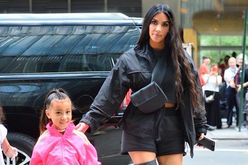 Kim Kardashian and North West head to Dylan's Candy Bar for a pre birthday trip in NYC