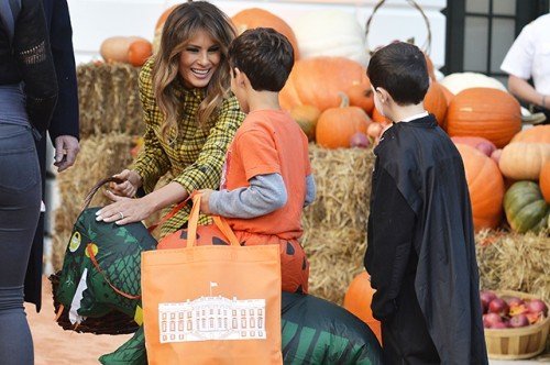 Trump and First Lady Welcome Children for Halloween at White House