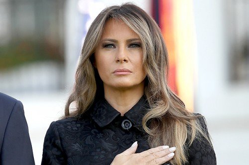 President Trump And Melania Trump Lead Moment Of Silence For 9/11 Victims