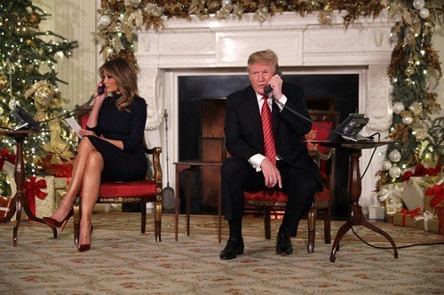 The President And First Lady Assist NORAD With Santa Tracker Phone Calls