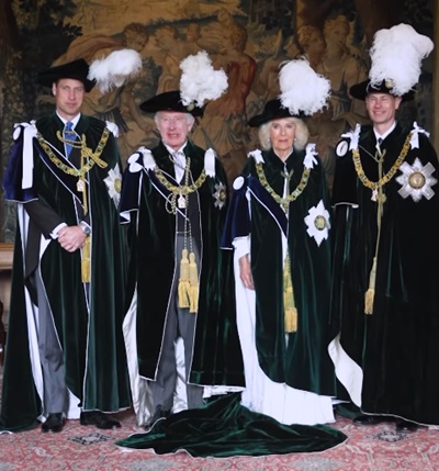 Принц Уильям, король Карл, королева Камилла, принц Эдвард