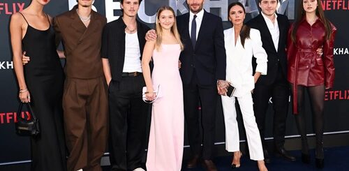 Виктория Бекхэм, Дэвид Бекхэм, Никола Пельтц Бекхэм, Бруклин Бекхэм